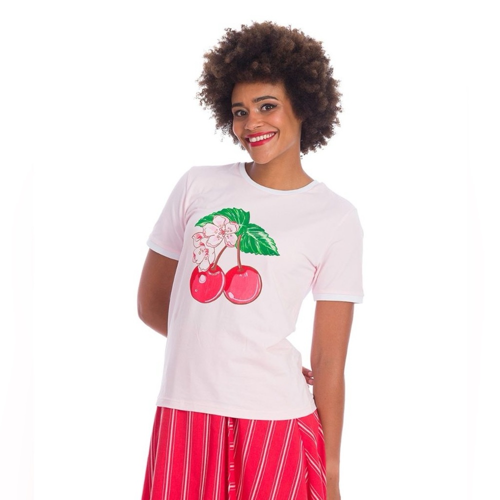 Banned Retro Cherry Ringer T-Shirt